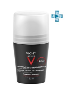 Шариковый дезодорант против избыточного потоотделения 72 часа 50 мл Homme Vichy