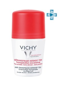 Шариковый дезодорант анти стресс от избыточного потоотделения 72 часа 50 мл Deodorant Vichy