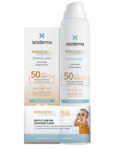 Набор Pediatrics крем солнцезащитный SPF 50 50 мл спрей солнцезащитный SPF 50 200 мл Repaskin Sesderma