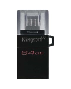 USB Flash накопитель 64GB DataTraveler microDuo 3 G2 DTDUO3G2 64GB USB 3 0 Черный Kingston