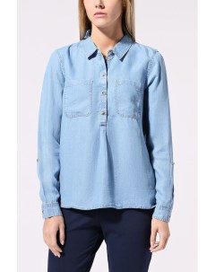 Голубая блуза с пуговицами Tom tailor
