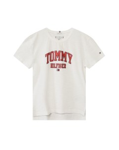 Хлопковая футболка с логотипом Tommy hilfiger