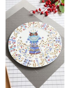 Керамическая тарелка с красочным принтом совы Iittala