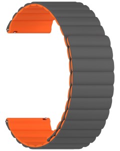 Универсальный силиконовый ремешок для часов 22 mm ACRUX DSJ 32 22 GO Grey Orange Lyambda