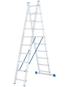 Лестница Лестница 2x10 ступеней алюминиевая двухсекционная Сибртех