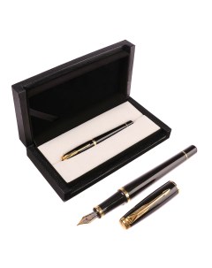 Ручка подарочная перьевая в кожзам футляре vip корпус чёрный Calligrata