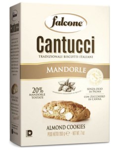 Печенье сахарное Cantucci с миндалем 200 г картонная упаковка Mc 00013536 Falcone