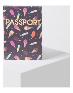 Обложка для паспорта цвет чёрный Сладости Nnb