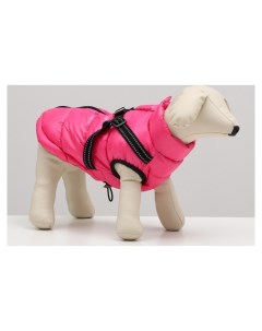 Куртка для собак со шлейкой размер 14 ДС 32 см ОГ 42 см ОШ 31 см розовая Nnb