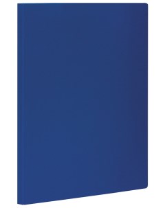 Папка с боковым металлическим прижимом синяя до 100 листов 0 5 мм 229232 Staff