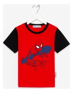 Футболка детская Marvel Человек паук рост 122 128 34 цвет красный чёрный Marvel comics