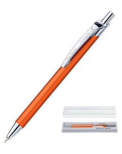 Ручка шариковая Actuel корпус алюминий отделка алюминий с хромом узел 0 7 мм чернила синие оранжевая Pierre cardin