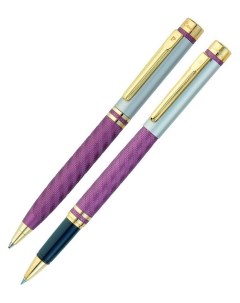 Набор ручка шариковая роллер Pen pen корпус латунь матовая отделка никель и позолота узел 0 7 мм чер Pierre cardin