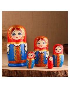 Матрешка Русский сарафан 18 см 5 кукольная ручная роспись Nnb