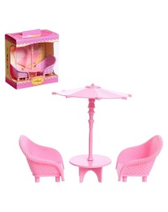 Набор мебели для кукол Уют 1 зонт стол кресла Nnb