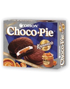 Печенье Choco Pie Dark Caramel темный шоколад карамельное 360 г 12 штук х 30 г о0000013514 Orion