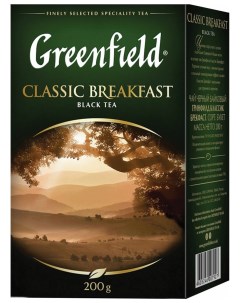 Чай Гринфилд Classic Breakfast черный листовой 200 г картонная коробка 0792 10 Greenfield
