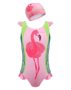 Комплект для плавания детский купальник и шапочка Фламинго Onlitop