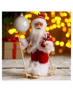 Дед мороз На лыжах в вязаном костюме 17 см Зимнее волшебство