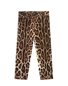 Бархатные леопардовые брюки Dolce&gabbana