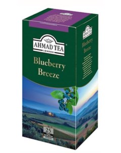 Чай зеленый Tea Blueberry Breeze с ароматом голубики 25 пакетиков Ahmad