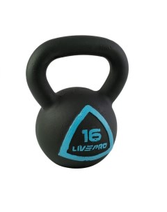 Чугунная гиря 16кг Solid Cast Iron Kettlebell LP8041 16 Live pro