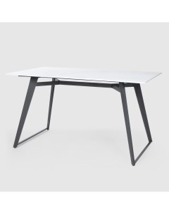 Обеденный стол белый с чёрным 140х80х75 см 2021YSDT013 City furniture