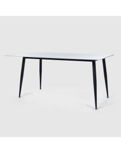 Обеденный стол белый с чёрным 160х90х75 см City furniture