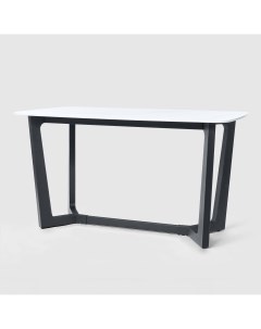 Обеденный стол белый с чёрным 140х80х75 см City furniture