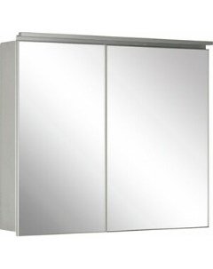 Зеркальный шкаф Алюминиум 90х76 5 с подсветкой серебро 261753 De aqua