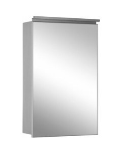 Зеркальный шкаф Алюминиум 50х76 5 с подсветкой серебро 261749 De aqua