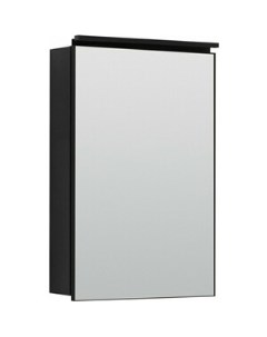Зеркальный шкаф Алюминиум 50х76 5 с подсветкой черный 261756 De aqua