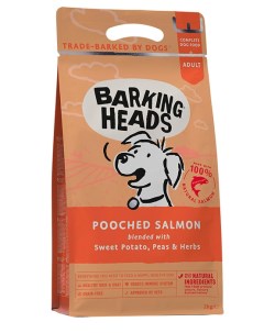 Сухой корм для собак Беззерновой с лососем и картофелем Мисочку оближешь 2 кг Barking heads