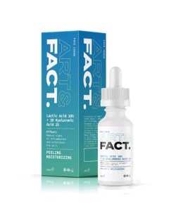 Сыворотка пилинг для лица с молочной кислотой Lactic Acid 10 3D Hyalur Acid 2 30 мл Отшелушивание Art&fact