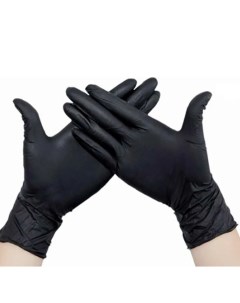 Перчатки нитриловые Ecolat размер М черные 100 шт Расходные материалы для рук и ног Чистовье