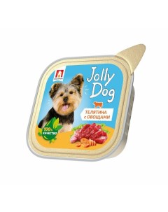 Jolly Dog влажный корм для взрослых собак всех пород паштет с телятиной и овощами в ламистерах 100 г Зоогурман