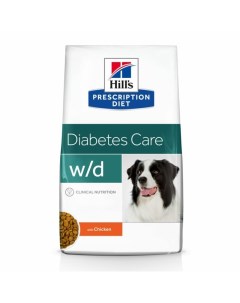 Сухой диетический корм для собак Prescription Diet w d Digestive при поддержании веса и сахарном диа Hill`s