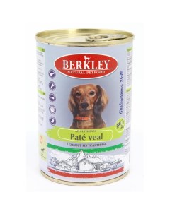 2 для взрослых собак всех пород паштет с телятиной в консервах 400 г Berkley