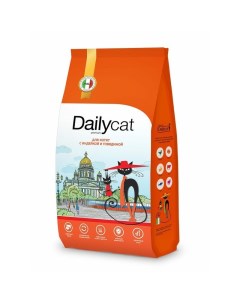 Casual сухой корм для котят с индейкой и говядиной 3 кг Dailycat