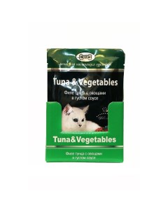 Влажный корм для кошек с тунцом и овощами 85 г Gina