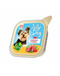 Jolly Dog влажный корм для взрослых собак всех пород паштет с говядиной и рубцом в ламистерах 100 г Зоогурман