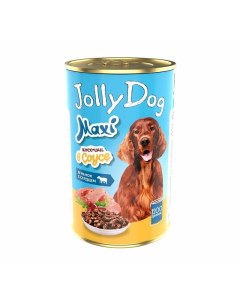 Jolly Dog влажный корм для взрослых собак всех пород с ягненком и сердцем кусочки в соусе в консерва Зоогурман