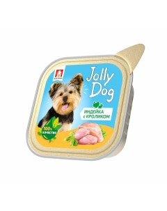 Jolly Dog влажный корм для взрослых собак всех пород паштет с индейкой и кроликом в ламистерах 100 г Зоогурман