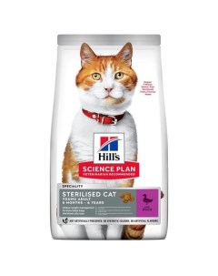 Hills SP STERILISED Сухой корм для стерилизованных кошек утка 3 кг Hill`s