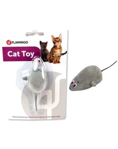 Заводная игрушка для кошек Мышка текстиль 6см Flamingo