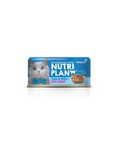 Консервированный корм для кошек тунец с крилем в собственном соку 160 гр Nutri plan