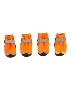 Ботинки на липучках для собак M оранжевый унисекс Rurri