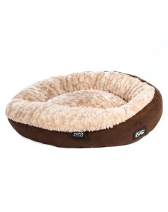 Лежак круглый для кошек и собак 50x20 см коричневый Rurri