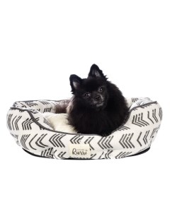 Лежак для кошек и собак всех размеров 57х50х13 см бело серый Rurri