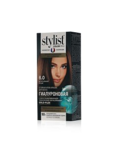 Стойкая крем краска для волос 6 0 Натуральный русый 120мл Stylist color pro